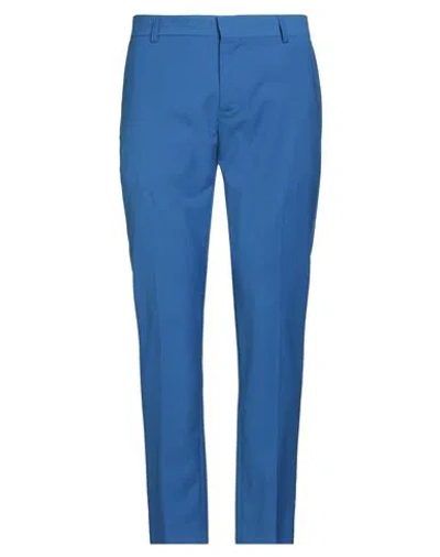 Grey Daniele Alessandrini Man Pants Azure Size 34 Polyester, Viscose, Elastane In Blue
