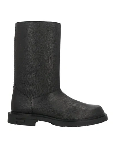 Fendi Leather Frame Boots Men In Black