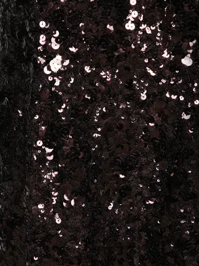 Prada -inspired Sequin Mini Dress With Silk Lining In Black