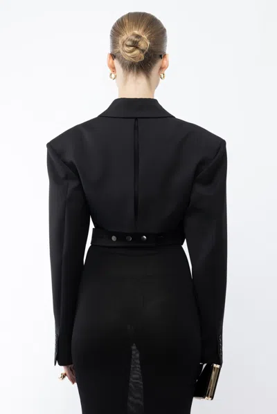 Arakii Sora Cropped Blazer In Black