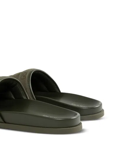 Gucci Green Shoes Sandals In Gray