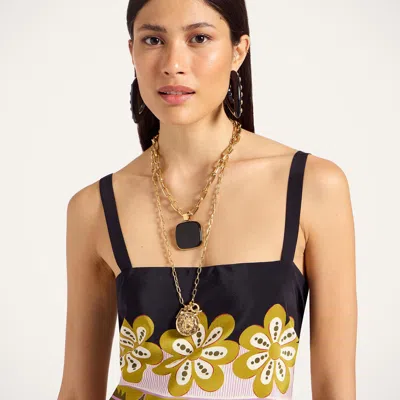 La Doublej Slip-around Floral-print Maxi Dress In Green