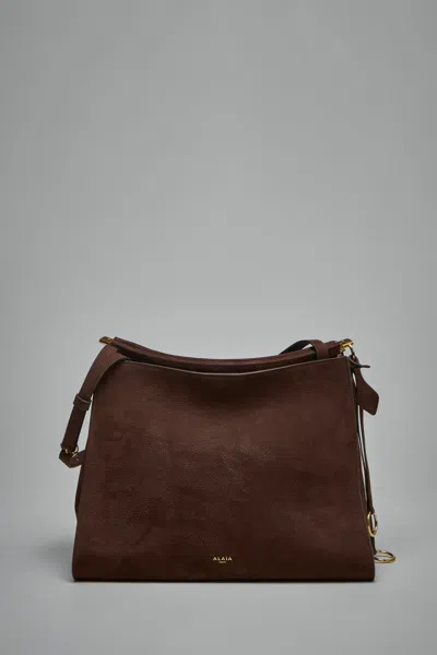 Alaïa Le Click Medium Square Bag In Brown