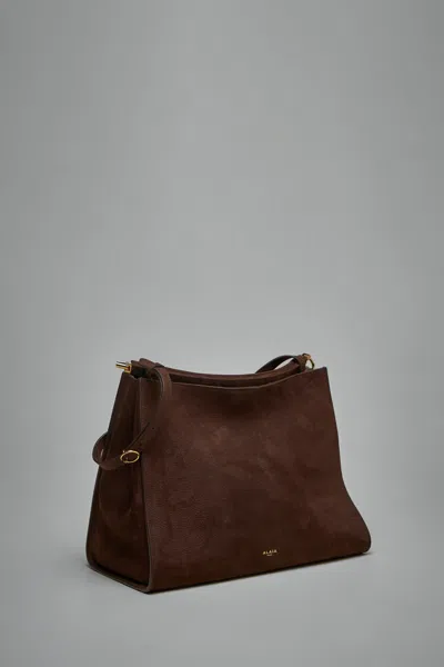 Alaïa Le Click Medium Square Bag In Brown