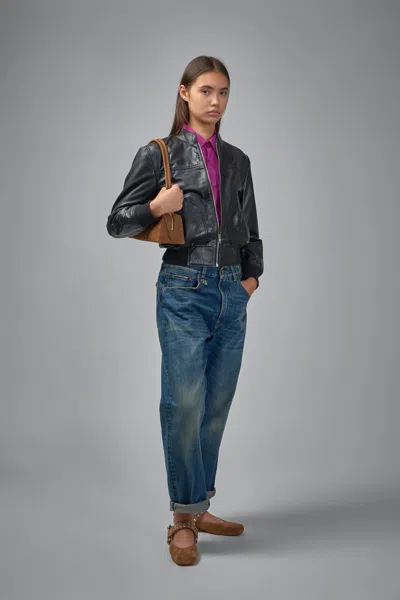 R13 Charlotte Distressed High-rise Bootcut Jeans In Blue