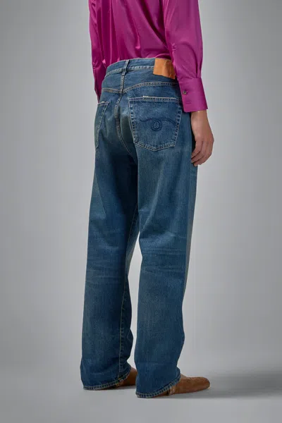 R13 Charlotte Distressed High-rise Bootcut Jeans In Blue