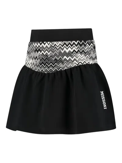 Z字形图案荷叶边半身裙