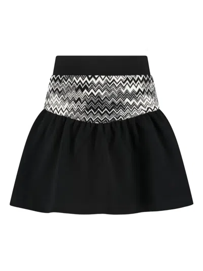 Z字形图案荷叶边半身裙