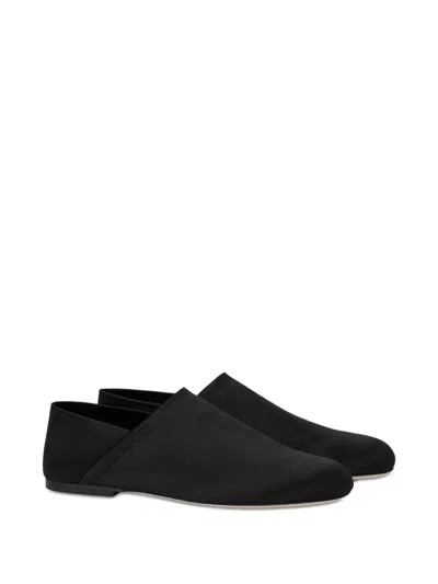 Alberta Ferretti Logo-debossed Leather Loafers In Multi
