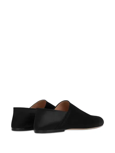 Alberta Ferretti Logo-debossed Leather Loafers In Multi