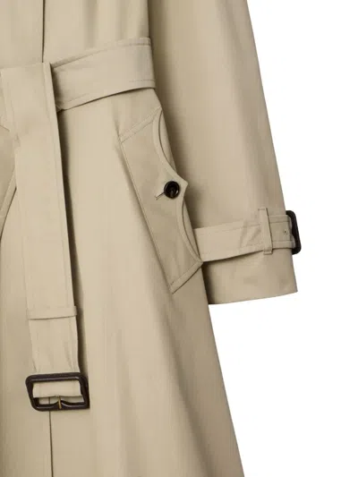Burberry Long Gabardine Ellingham Fit-and-flare Car Coat In Neutral