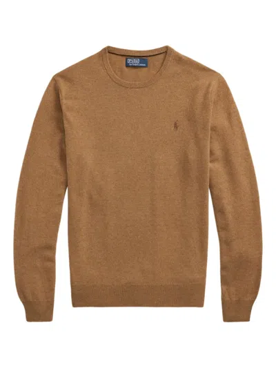 Polo Ralph Lauren Ralph Lauren Luxurious 100% Wool Sweater In Brown