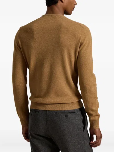 Polo Ralph Lauren Ralph Lauren Luxurious 100% Wool Sweater In Brown