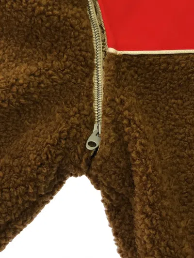 Pre-owned Gucci 2010s Gg-pattern Fleece-panelled Jacket In Brown