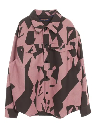 Pre-owned Louis Vuitton 2010 Geometric-pattern Shirt In Orange