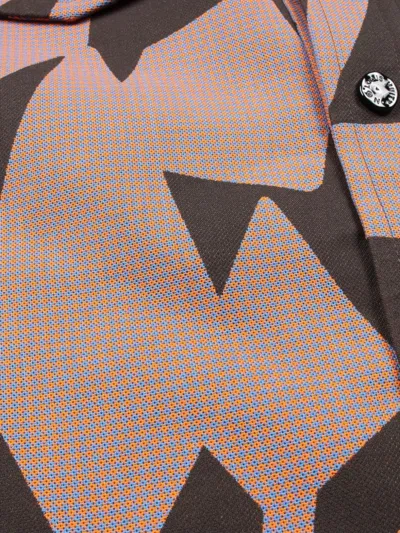 Pre-owned Louis Vuitton 2010 Geometric-pattern Shirt In Orange