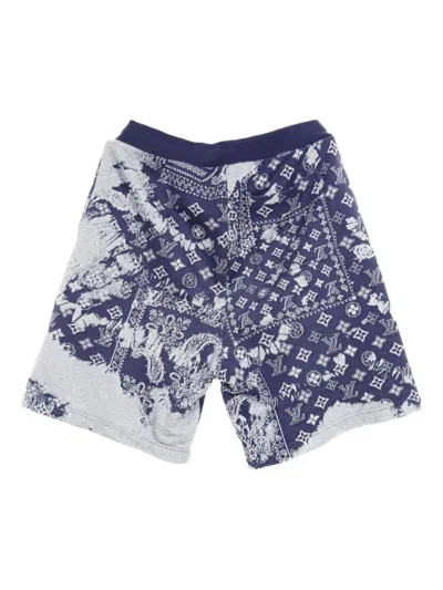 Pre-owned Louis Vuitton 2010 Monogram-patterned Shorts In Blue