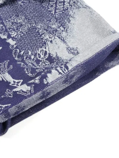 Pre-owned Louis Vuitton 2010 Monogram-patterned Shorts In Blue