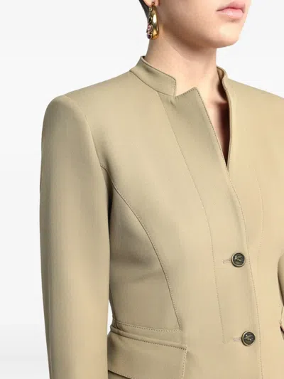 Etro Single-breasted Blazer In Nude