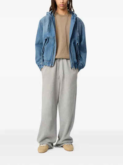 Axel Arigato Hooded Denim Jacket In Blue