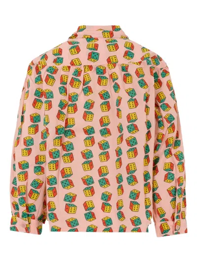 骰子印花长袖衬衫