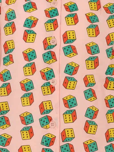 骰子印花长袖衬衫