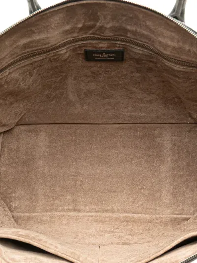 Pre-owned Louis Vuitton 2016 Bicolor Taurillon Cuir Soft Lockit Pm Satchel In Brown