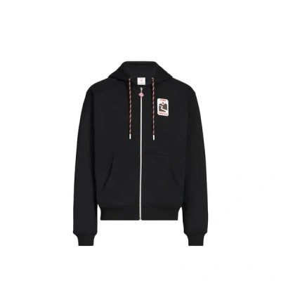 Casablanca Paris Sunset Valley Zip Hooded Sweatshirt In Black