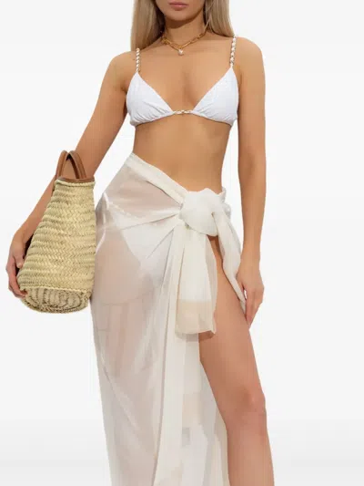 Balmain Chain-embellished Bikini In White