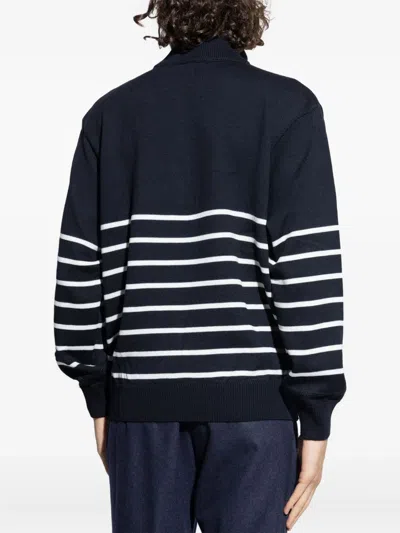 Paul & Shark Wool-blend Striped Sweater In Blue