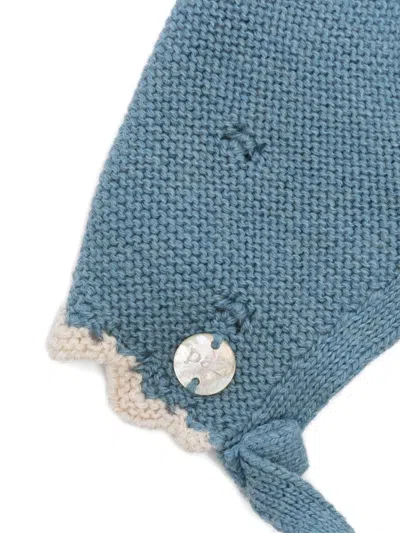 Paz Rodriguez Eyelet-scalloped Bonnet In Blue