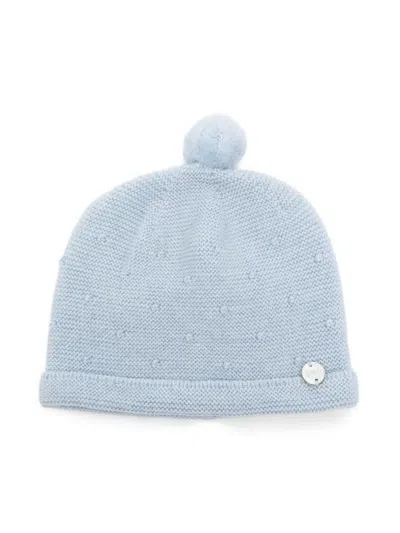 Paz Rodriguez Pom-pom Textured Beanie In Blue