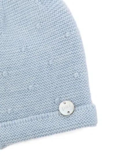 Paz Rodriguez Pom-pom Textured Beanie In Blue