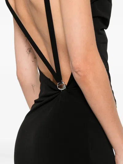 Coperni Knee Length Dress Cowl Neck In Black