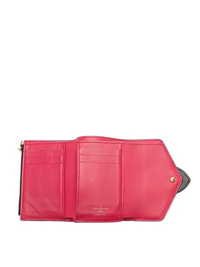 Pre-owned Louis Vuitton 2021-2025 Smooth Calfskin Lv Pont 9 Compact Wallet Small Wallets In Black