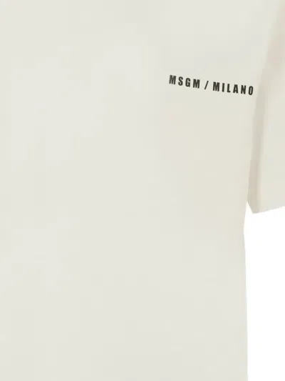 Msgm Logo-print T-shirt In White