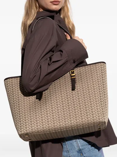 Michael Michael Kors Large Quinn Patterned Tote Bag In Brown