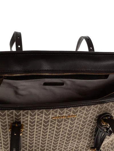 Michael Michael Kors Large Quinn Patterned Tote Bag In Brown