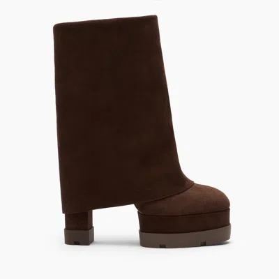 Casadei Woman Ankle Boots Brown Size 8 Leather In Multi