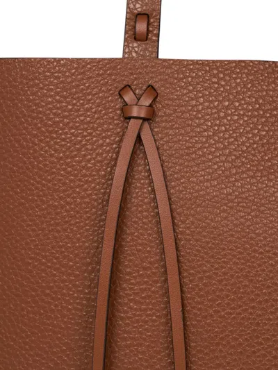 Etro Medium Essential Leather Tote Bag In Brown