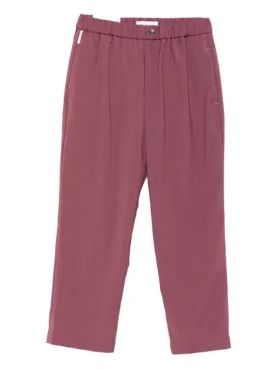 松紧裤腰口袋长裤