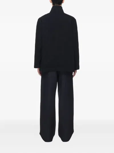 Studio Nicholson Drawstring Linen-blend Trousers In Blue
