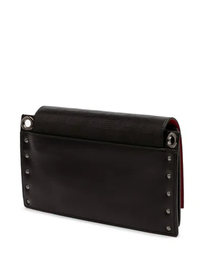 Pre-owned Christian Louboutin 2021-2025 Leather Wallstrap Monogram Messenger Bag Crossbody Bag In Black