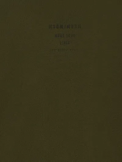 Msgm Green Sweatshirt For Boy With Logo In Green