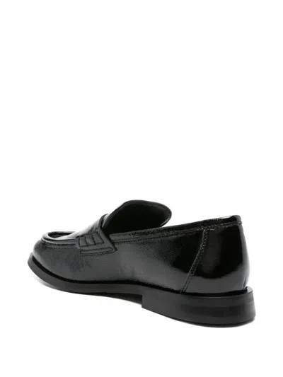 Evaluna Penny Leather Loafers In Animal Print