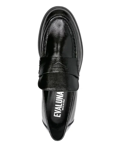 Evaluna Penny Leather Loafers In Animal Print