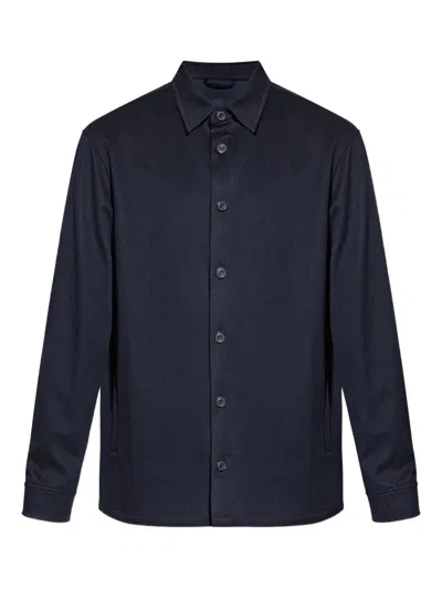 Paul & Shark Buttoned-up Overshirt In Blue