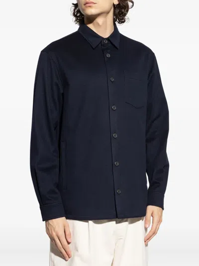 Paul & Shark Buttoned-up Overshirt In Blue