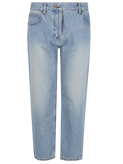 The Row Riaco Denim Cotton Jeans In Blue