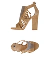 Giuseppe Zanotti Alabama Fringed Sandals In Beige Suede In Beige